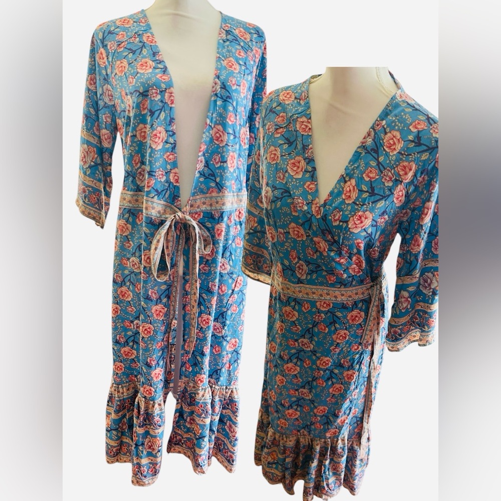 Floral Blue Maxi Dress